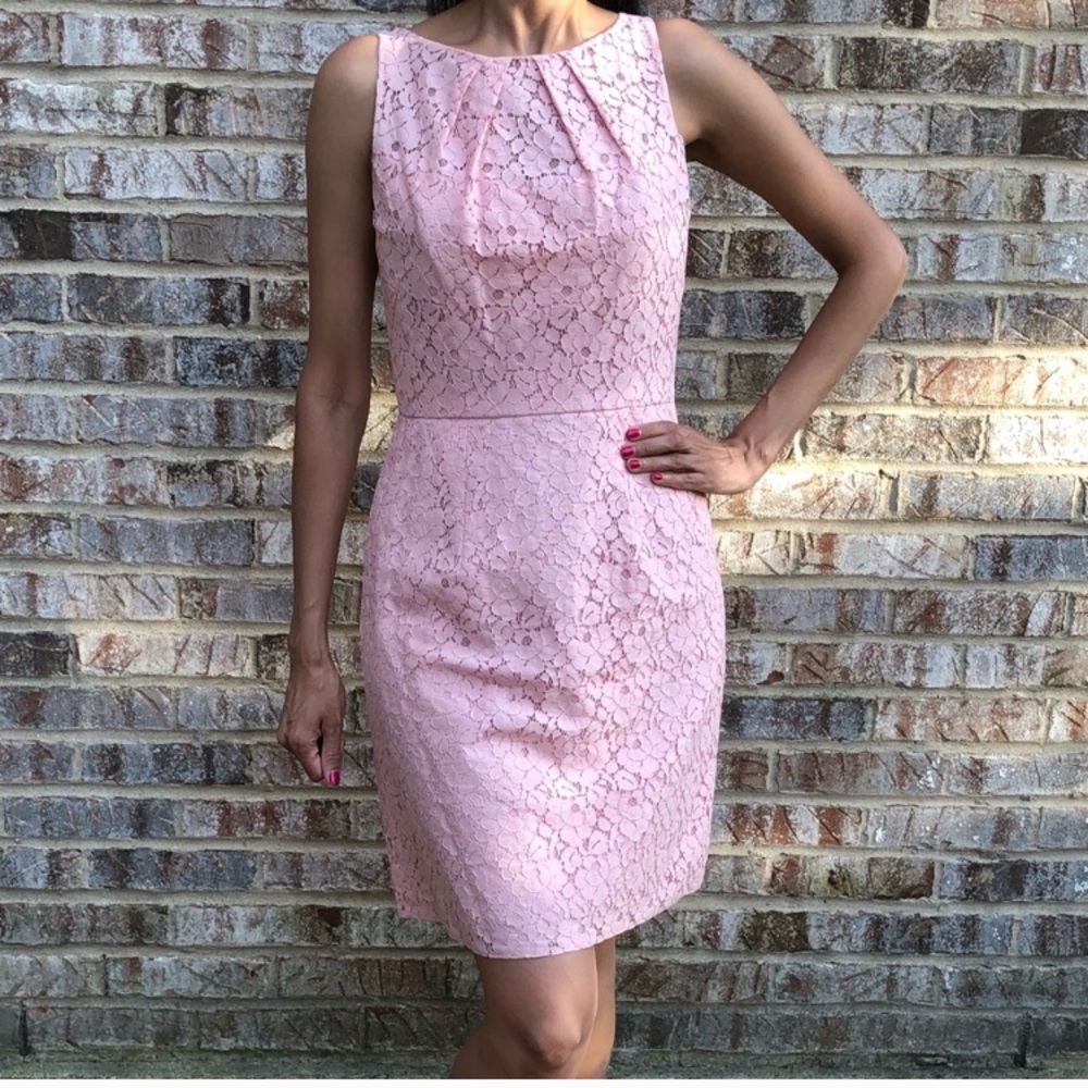 Gorgeous pink lace dress. Very feminine and pretty